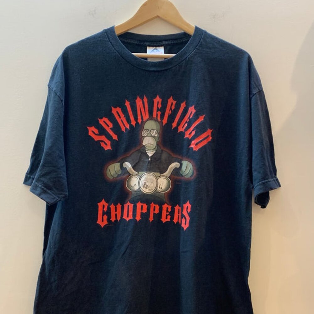 ALStyle Apparel Activewear Simpsons Vintage 2004 Springfield Choppers Shirt - XL